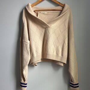CELINE Cream Knit Women's Sweater